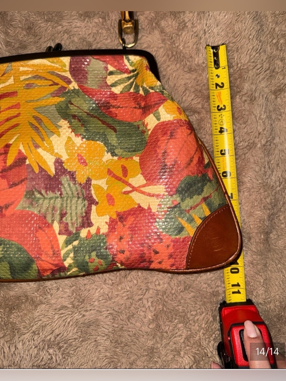 Patricia Nash Vintage-Inspired Bamboo Handle Floral Frame Satchel - Multicolor - Picture 6 of 16